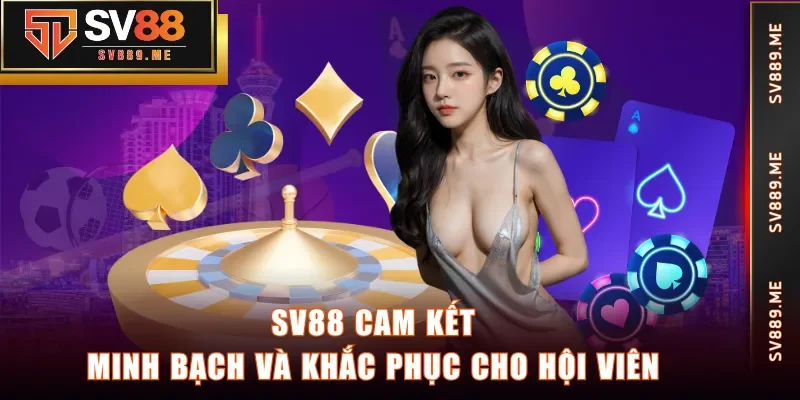 SV88 cam kết minh bạch và khắc phục cho hội viên
